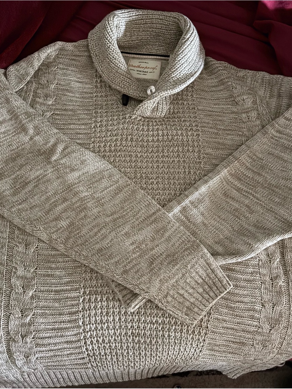 Weatherproof Men's Turtleneck Cable Knit Sweater